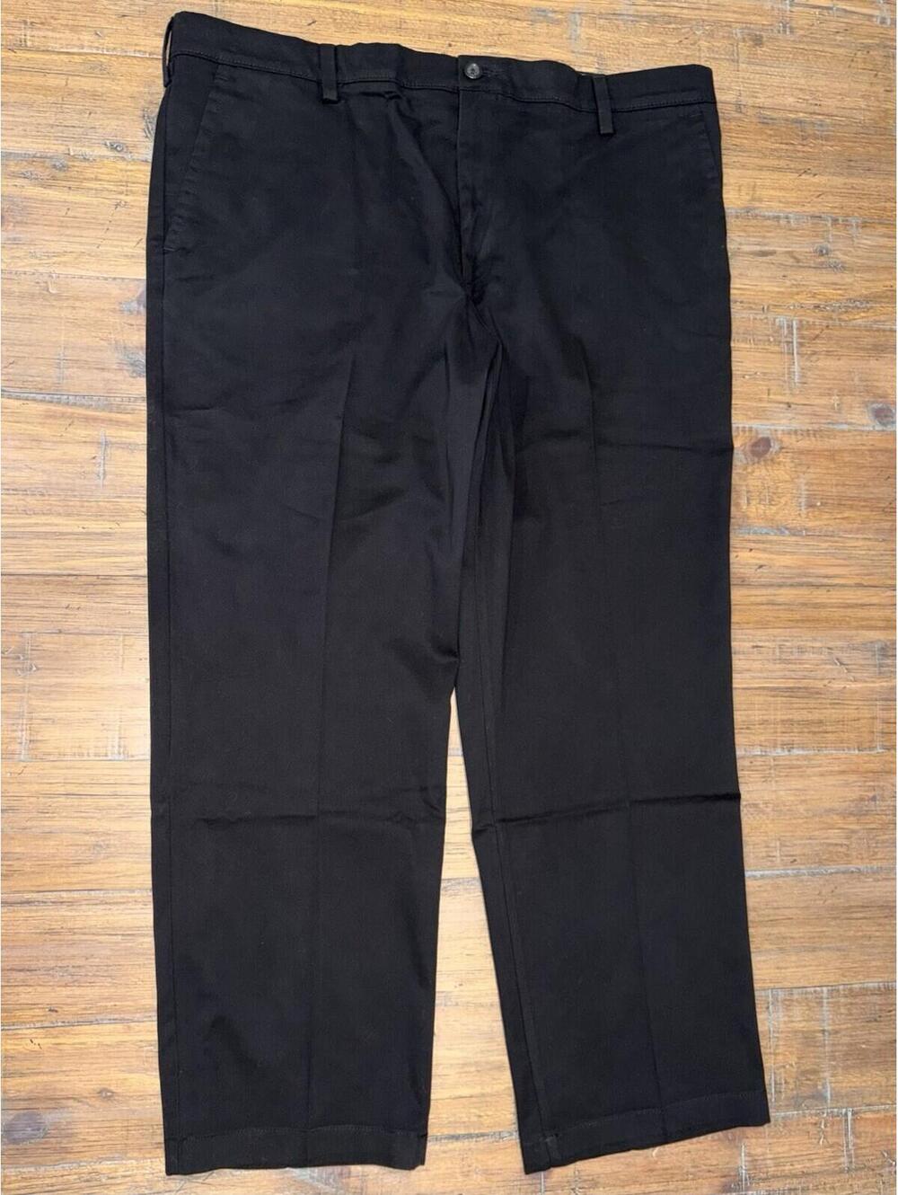 Dockers Men's Easy Khaki Straight Fit Flat Front Pants Black 40x29 New